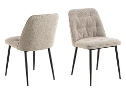 Silla de comedor Brooke bouclé beige.