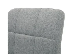 Silla de comedor Cadiz, giratoria, tela/textil gris claro, base cromada