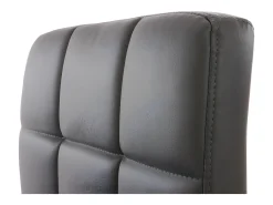 Silla de comedor Cadiz, giratoria, piel sintética gris, base cromada