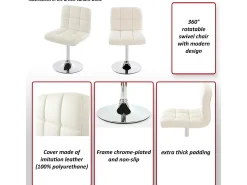 Silla de comedor Cadiz (set de 2), crema