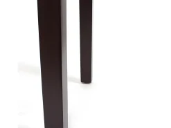 Silla de comedor Cesena (set de 2), piel sintética mate, negra, patas oscuras