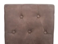 Silla de comedor Chesterfield II (set de 2), tela/textil marrón, patas oscuras