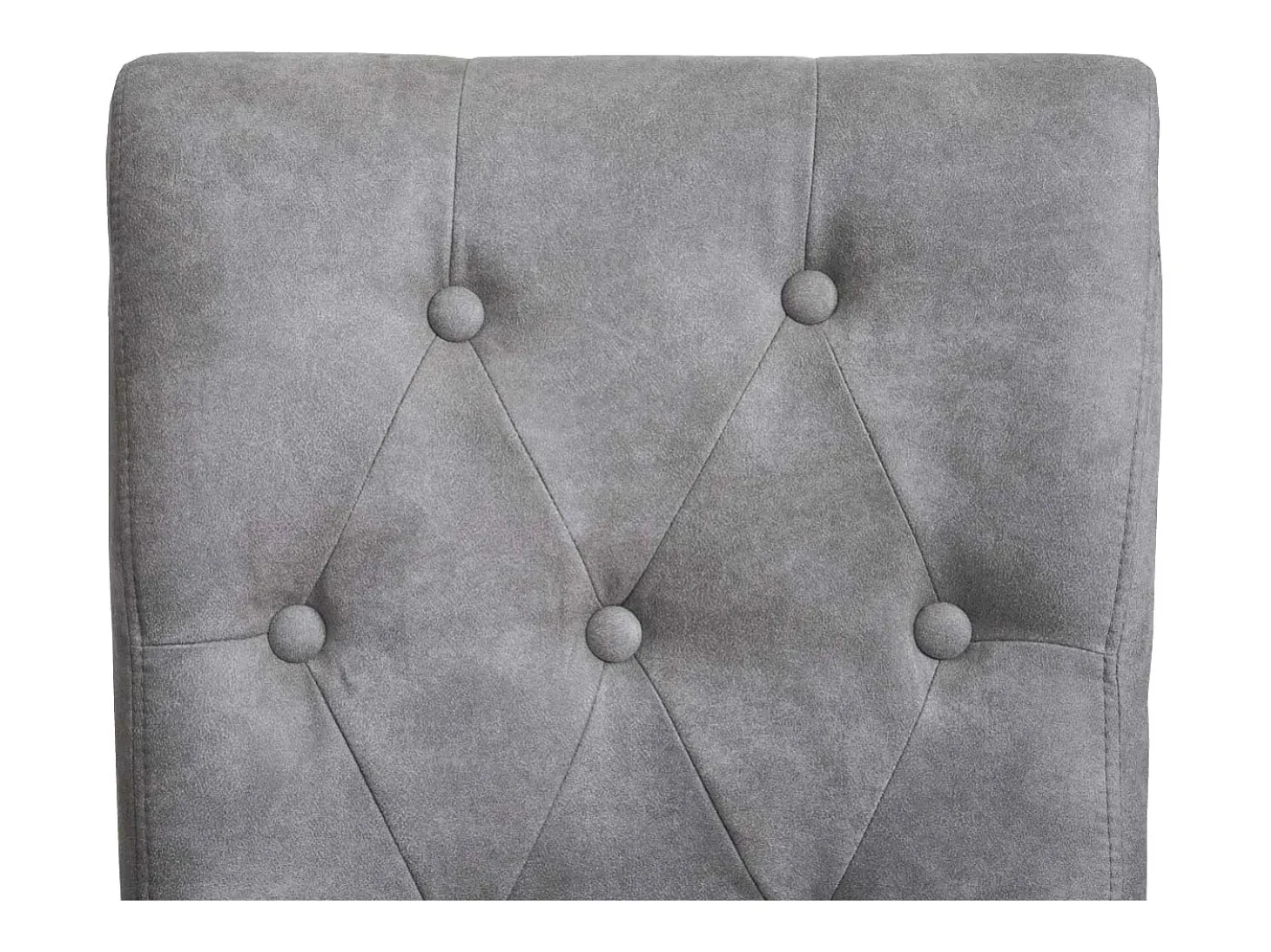 Silla de comedor Chesterfield II (juego de 6), tela/textil gris claro, patas claras