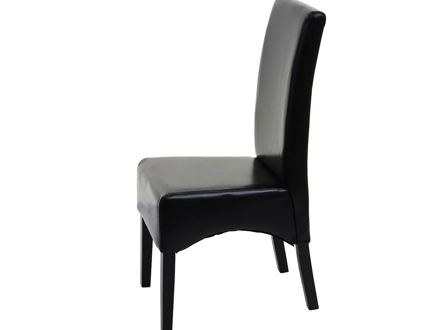 Silla de comedor Crotone, negro, patas oscuras