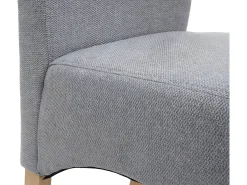 Silla de comedor Crotone (juego de 6), gris claro, patas claras