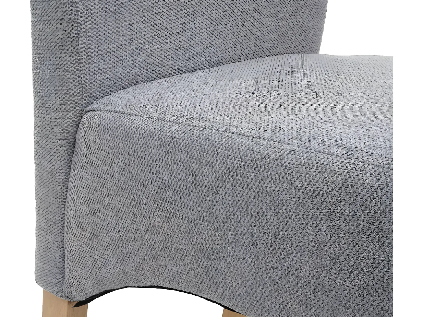 Silla de comedor Crotone (juego de 6), gris claro, patas claras