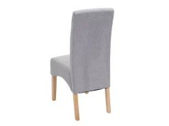 Silla de comedor Crotone (juego de 6), gris claro, patas claras