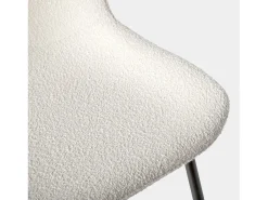Silla de comedor de Bouclé Beige 80 x 50- Ari