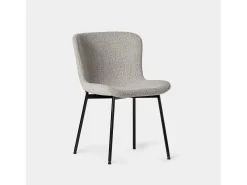Silla de comedor de Bouclé Gris 80 x 50- Ari