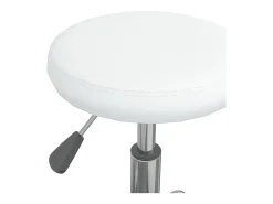 Silla de comedor de cuero sintético blanco ES743099