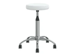Silla de comedor de cuero sintético blanco ES743099
