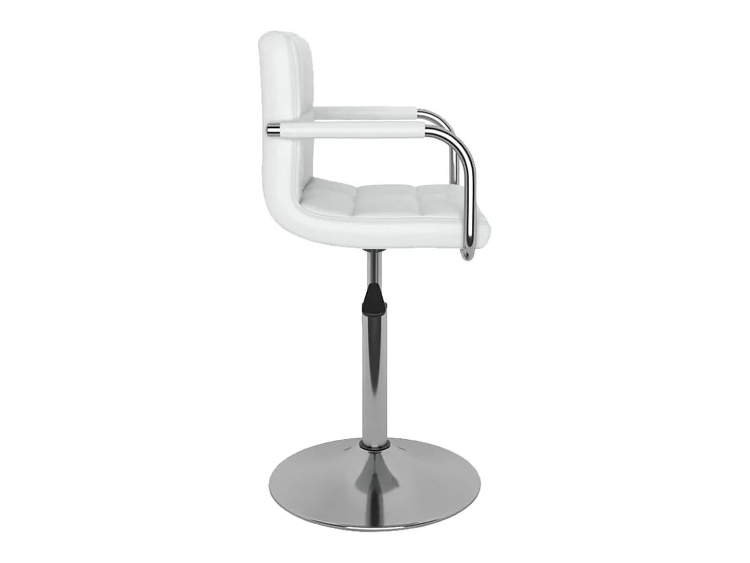 Silla de comedor de cuero sintético blanco