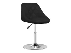 Silla de comedor de cuero sintético negra ES562334