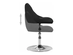 Silla de comedor de cuero sintético negra ES562334