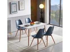 Silla de comedor de diseño contemporáneo escandinavo en Verde Oscuro