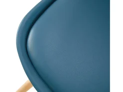 Silla de comedor de diseño contemporáneo escandinavo en Verde Oscuro