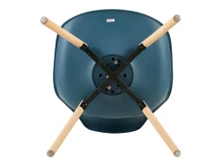 Silla de comedor de diseño contemporáneo escandinavo en Verde Oscuro