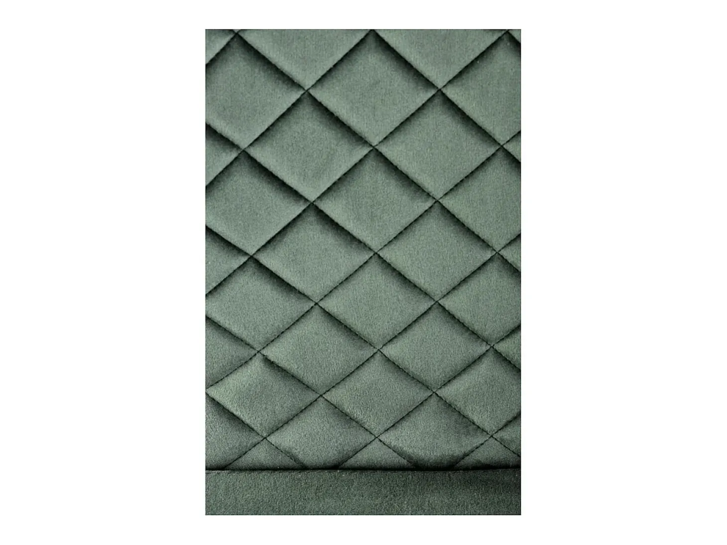 Silla de comedor de diseño en terciopelo verde con base de metal negro VIDAR