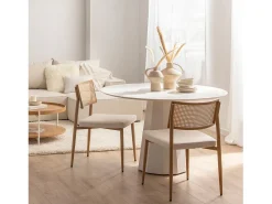 Silla de comedor de Fibra sintética Beige 79 x 48- Yara