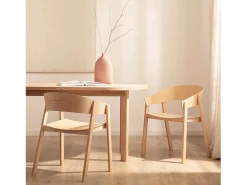 Silla de comedor de Madera Natural 75 x 57- Niha