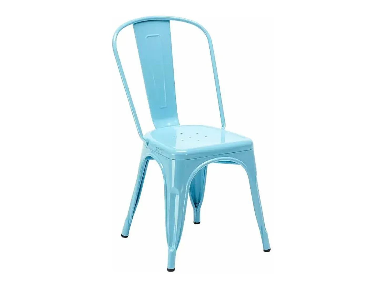 silla de comedor de metal para cocinas y bares steel one - Azul