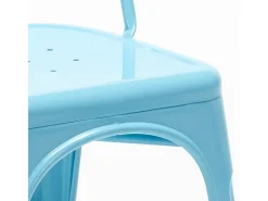 silla de comedor de metal para cocinas y bares steel one - Azul