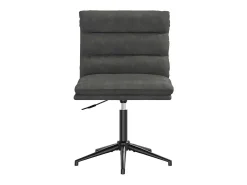 Silla de comedor de piel sintética negra