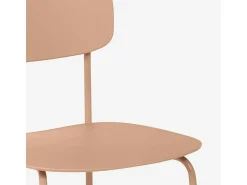 Silla de comedor de polipropileno y metal cocina diseño moderno Josy - Rosa