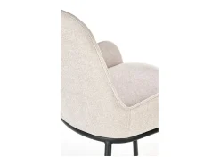 Silla de comedor de tela beige Steiner