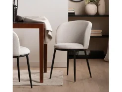 Silla de comedor de Tela Beige 80 x 51- Nolan