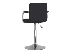 Silla de comedor de tela negra