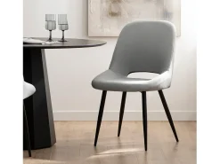 Silla de comedor de Tela Gris 91 x 51- Emily