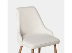 Silla de comedor de Tela Beige 87 x 52- Nika