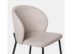 Silla de comedor de Tela Beige 80 x 49- Norah
