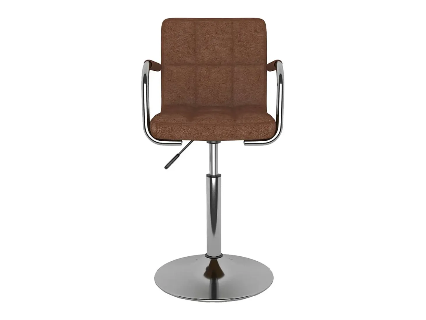 Silla de comedor de tela marrón