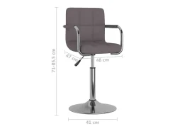 Silla de comedor de tela gris taupé