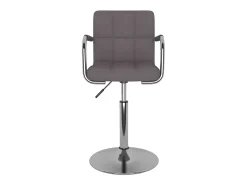 Silla de comedor de tela gris taupé