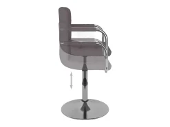 Silla de comedor de tela gris taupé