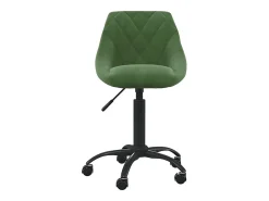 Silla de comedor de terciopelo verde oscuro