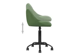 Silla de comedor de terciopelo verde oscuro