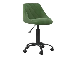 Silla de comedor de terciopelo verde oscuro