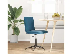 Silla de comedor de terciopelo azul