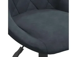 Silla de comedor de terciopelo gris oscuro