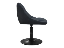 Silla de comedor de terciopelo gris oscuro