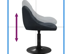 Silla de comedor de terciopelo gris oscuro