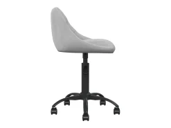 Silla de comedor de terciopelo gris claro ES110012