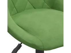 Silla de comedor de terciopelo verde claro