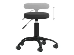 Silla de comedor de terciopelo negro