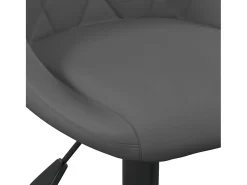 Silla de comedor de terciopelo gris oscuro