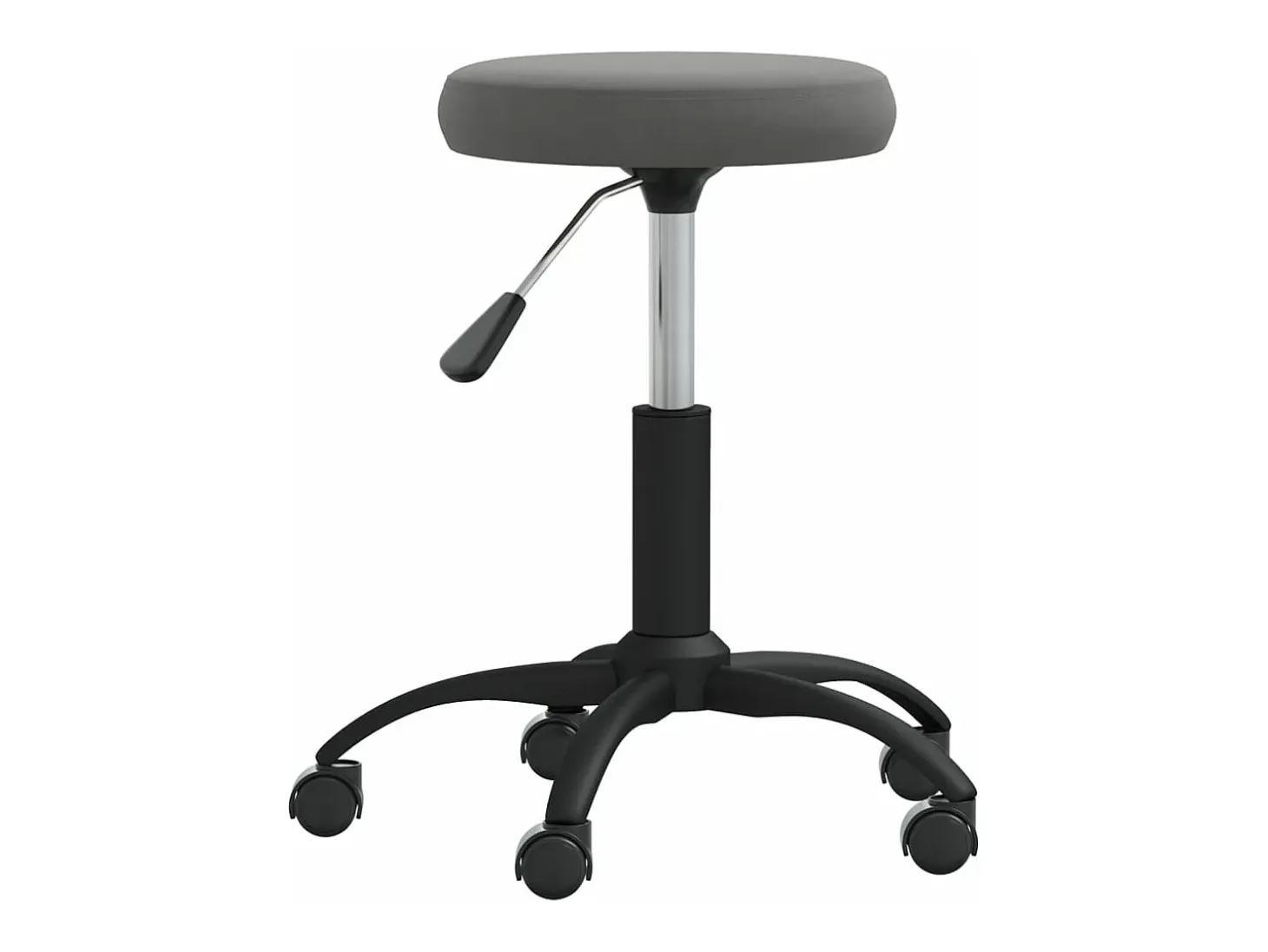 Silla de comedor de terciopelo gris oscuro